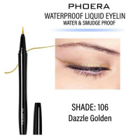 Phoera Watterproof Liquid Eye Liner- 106 Dazzle Golden