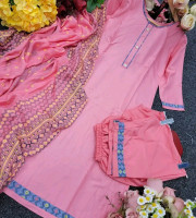 New collection three piece (pink )